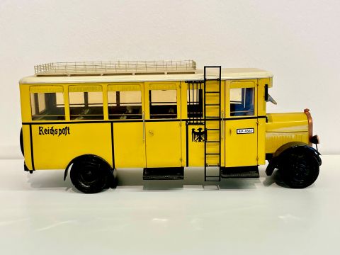 Modellauto eines DAAG Reichspost-Bus, Foto: Museum Ratingen